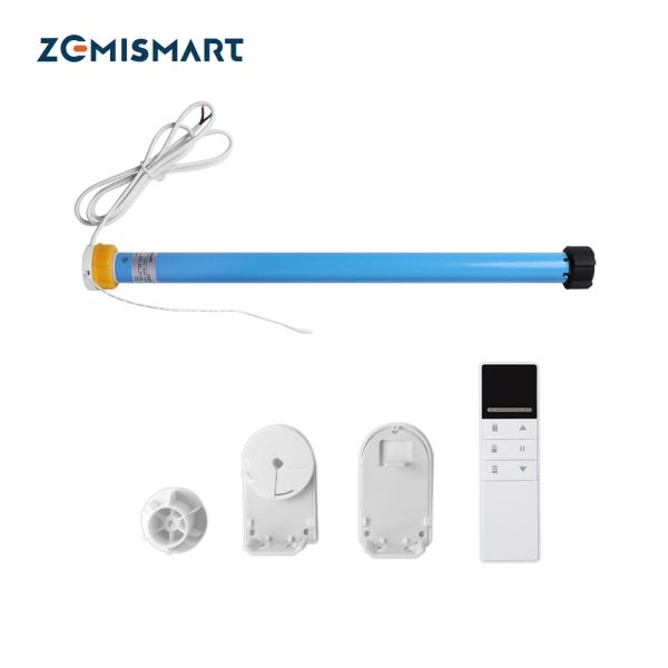 Control Zemismart Tuya Wi -Fi Smart Roller Shade Motor для 37 -мм 38 -мм трубки моторизованный электрический двигатель Alexa Google Home Voice