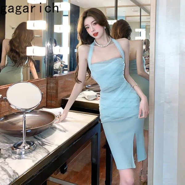 Повседневные платья Gagarich Women 2024 Летний темперамент свежий стиль сладкий возраст, уменьшающий висячую сетку, сетчатая сетка, склад