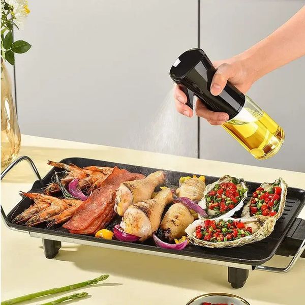 NEU 2024 Premium -Qualität Ölsprayflasche für Küchen BBQ Essig Sojasauce - Pressetyp -Gewürzflasche - für Küchenölsprayflasche