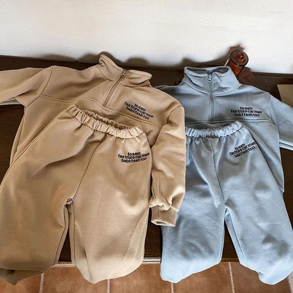 Roupas conjuntos de veados jonmi 2024 Spring Children Casual Pullovers calças calças 2pcs estilo coreano