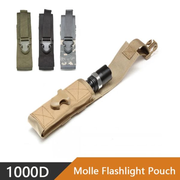 Taschen Taktische Taschenlampe Beutel Jagd Werkzeug Beutel Molle Clip LED -Torch Holster Military Taille Pack Outdoor Camping EDC -Werkzeugbeutel Hülle