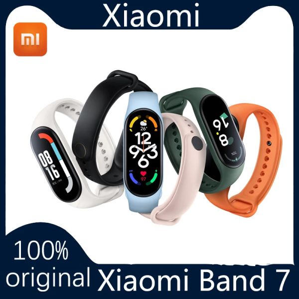 Pulseiras xiaomi mi banda 7 bracelete inteligente Sports Sports Standard Edition masculino e feminino Sports Imper impermeáveis freqüência cardíaca mi band7