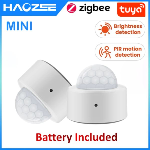 Steuerung Tuya Zigbee Smart Pir Motion Sensor Eingebaute Batterie Passive Infrarotdetektor -Sicherheit Einbrecher Alarmsensor