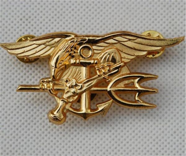 Американский морский якорь -якорь -якорь Trident Mini Medal Form Insignia Значок Золотой Значок Хэллоуин Косплей игрушка191P5055229