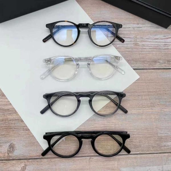 Дизайнерские солнцезащитные очки 23 -летняя новая высококачественная тарелка Круглые очки для модных очков Рамки Мужские и женские универсальные миопийские линзы MB0057