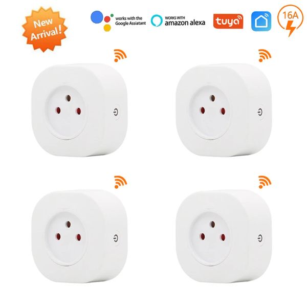 Plugs Israel IL 16A Smart Socket WiFi Smart Plug 220V Power Outlet App Remote Control Compatble Voice Alexa Google Assistent