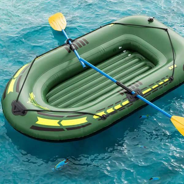 Accessoires 2 Personen 0,4 mm PVC -Kanu Kajak Gummi -Dinghy verdickt faltbares Fischereiboot 192x113x40 cm Luftboote für Rafting im Freien im Freien