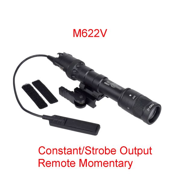 Escopos táticos sf m622v escoteiro caça a luz qd montagem estroboscópio lanterna m4a1 armas de carabina rifle leve