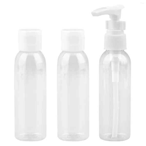 Bottiglie di stoccaggio 3pcs Body Wash Riemibile per il condizionatore di lozione Cosmetica Shampoo Portable Shower Gel Bottle da viaggio Contenitore