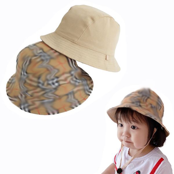 Designers de xadrez infantil chapéu de balde equipado chapéus sol prevenir capô gorro boné de beisebol infantil ou adultos gorrosos de vestido de pesca