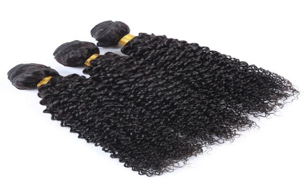 Cabelo virgem brasileiro Virgem Afro Onda Curly Wave Remy Extensões de cabelo Remy Double Wits Bundles 3bundle lot4439359