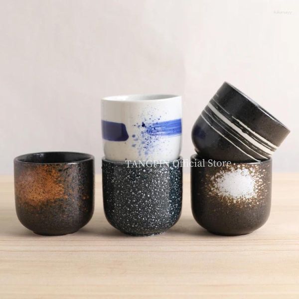 Чашки блюдцы Tangpin Ceramic Tea Cup Японский ретро -суши -одиночный напиток 180 мл