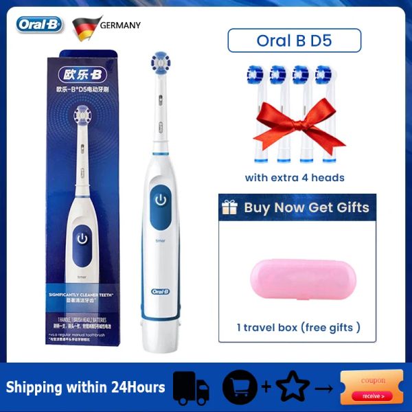 Teste oralb per spazzolino elettrico elettrico 2D denti puliti rotanti denti a batteria spazzolino dente a batteria D5 per adulti Viaggiare il miglior regalo