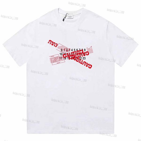 Marka T Shirt Mason Margiela Gömlek Tasarımcısı T-Shirts Kadın Tshirt Grafik Tee Spor Giyim Giysileri Tshirts Pamuk Hip Hop Tshirts High Street Hipster Gevşek Tee