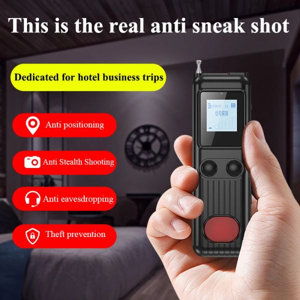 Detector sem fio GSM Signal Mini Bug Bug Detector, dispositivo de posição de espionagem anti -peeping, Finder de rastreador GPS de câmera infravermelha Hidden/Spy