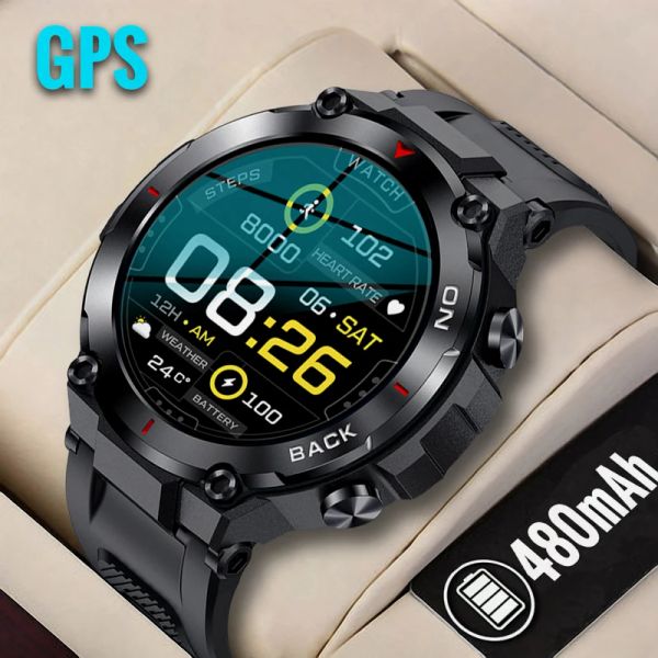 Orologi 2023 Nuovi uomini di orologi Smart GPS per Xiaomi Android IP68 Waterproof Sports Watches 1.32 '' Round 480 MAH Fitness Smartwatch Swimming