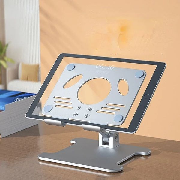 Alüminyum Masaüstü Tablet Stand Çift Eksen Tasarım Yüksekliği/Açısı Ayarlanabilir Akıllı Telefon Tutucu Tabletler İPhone İPad için Stand Çizim