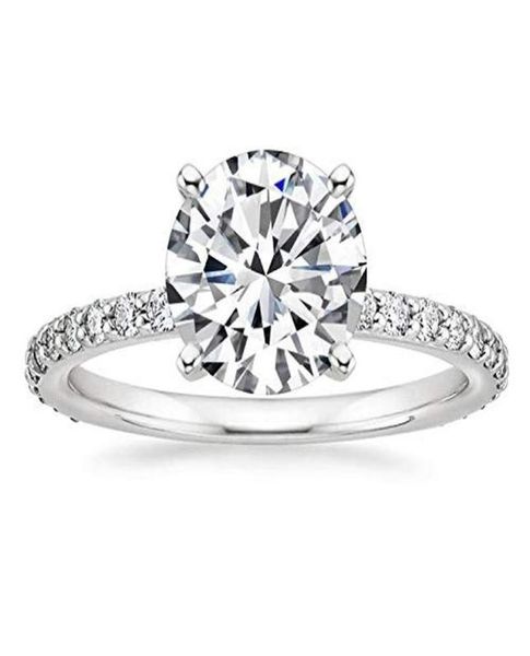 Anelli di cluster Eamti 925 Sterling Silver for Women 125 CT Round Solitaire Cubic