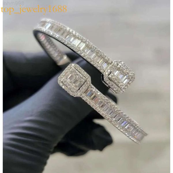 Jóias finas Mulheres pulseiras Bangles Sterling Sier VVS Diamond Moissanite Tennis Bracelet