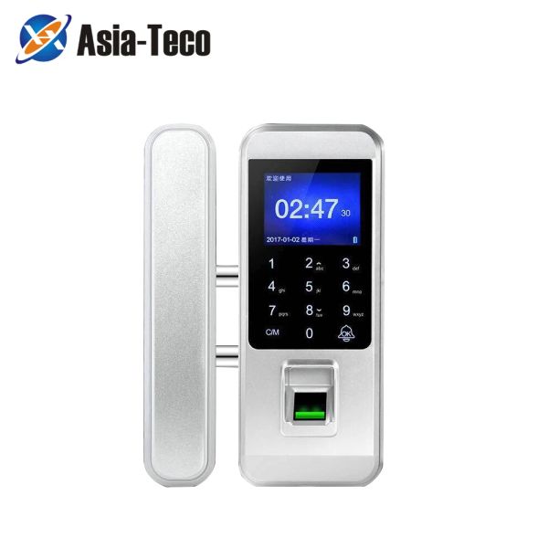 Controle portas de vidro duplo sem chave trava de impressão digital Código de sepultura Digital RFID Bloqueio de porta Homes de impressão digital Lock Smart Lock