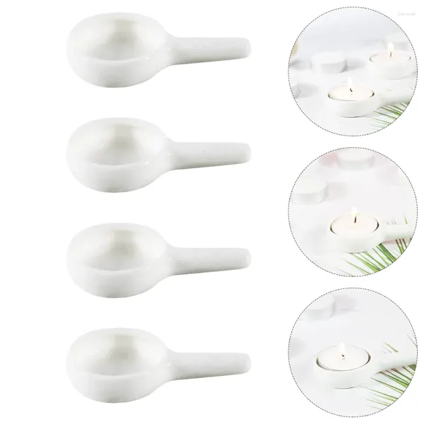 Candele 8pcs Porta del cucchiaio Ceramic Olio Burner Luce da tè