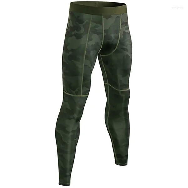 Calças masculinas Cody Lundin Camouflage Padrão Treino Executando Fitness Jogging Gym Troushers for Men Skinny Compression com bolsos com zíper