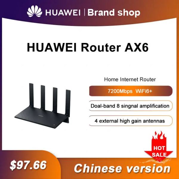 Router originale Huawei wifi ax6 wifi router doppia banda wifi 6+ 7200mbps 4k qam 8 ccannel segnale wireless router 2.4g 5g cinese