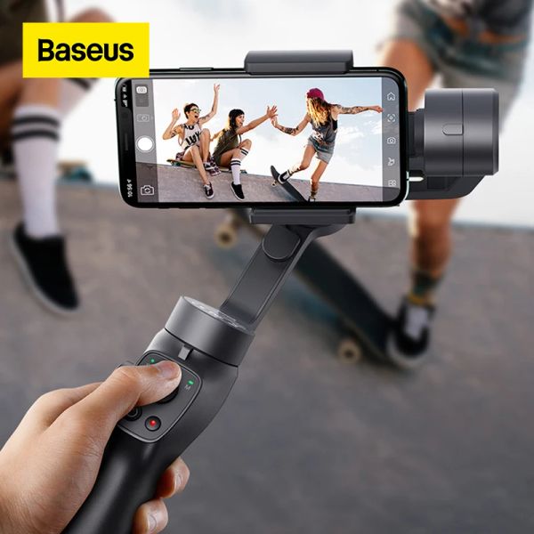 Brackets Basis Basis Bluetooth Handheld Gimbal Stabilizer Mobiltelefon Selfie Stick 3Axis Halter Einstellbare Modi für iPhone Action Camera