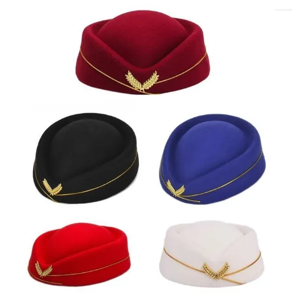 Berets Air Hostesses Hat Steardess Beret Women Lady Party Hats Work Cap