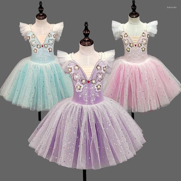 Stage Wear Children's Ballet Skirt Girls 'Dance Dress Dress Collective Program de performance Clothing