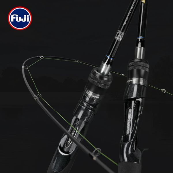 Accessoires Tsurinoya Baitcasting Spinning Fishing Rod Wolf 1,98 m 2,09 m 2,2 m 2,28 m mittlere Licht Fuji Guide Long Casting Bass Carbon Lure Rod