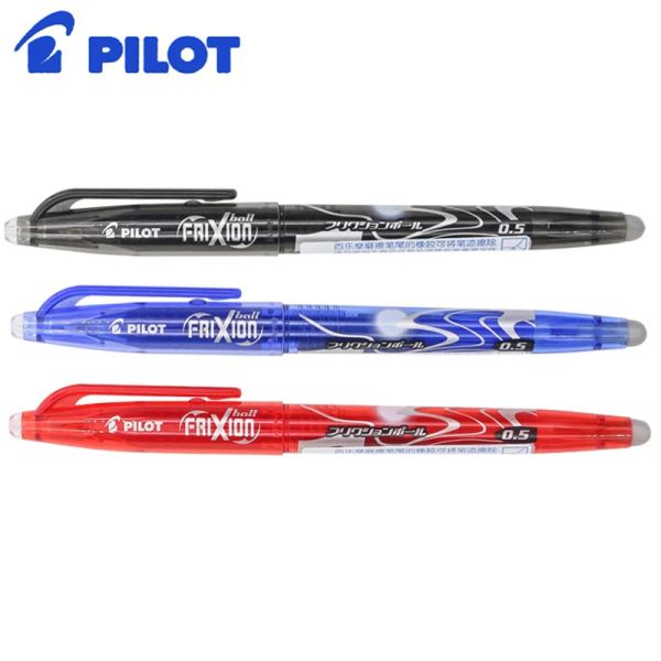 Penne 3pcs/Lot Japan Pilot Frixion Gel a penna cancellabile da 0,5 mm Penne inchiostro a inchiostro rosso blu nera Boligrafo Stilo disordinato LFB20EF