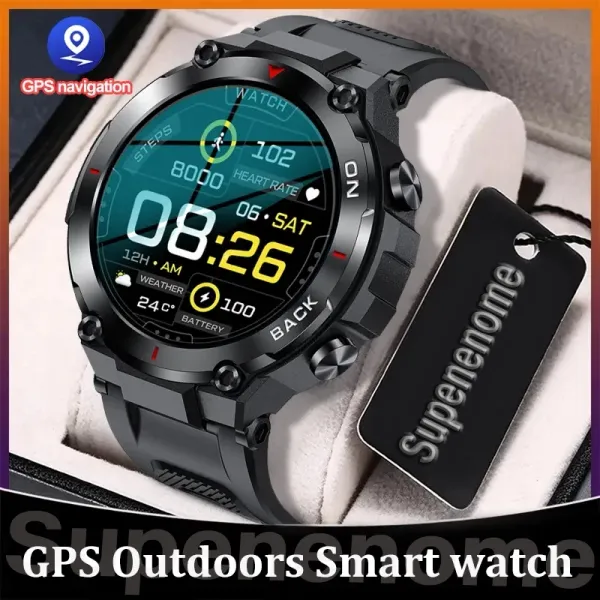 Controle nova posição GPS Smart Watch Watch Military Outdoor Sport Fitness Super Long Standby Smartwatch Man 5Atm Swiming Man Watch for Xiaomi