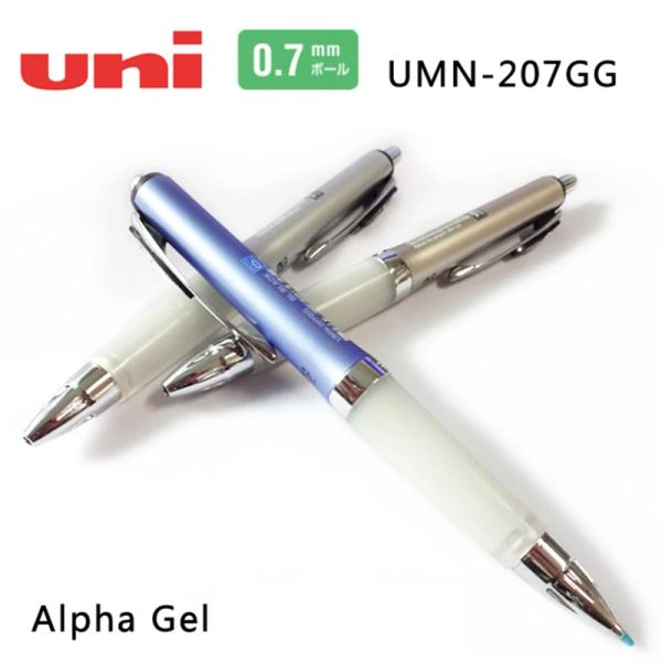 Pens genuíno Japão Mitsubishi Uniball Umn207ggg 0,7mm Alpha Gel Gel Pen Antifatiga Perfeita para material de escrita de estudantes