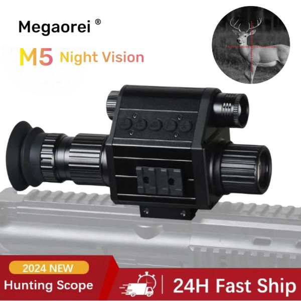 Telescopi Megaorei 5 Generation Hunting Night Vision Specchio Telescopio dotato di Telescopio a infrarossi a clip monoeye orbitale