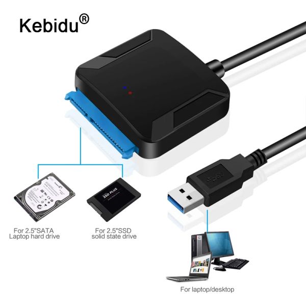 Gehege USB 3.0 bis SATA -Kabel USB3.0 Festplattenadapter -Konverter 2.5/3,5 Zoll externes HDD -SSD -Adapter für Laptop Xbox One Xbox 360 PS4