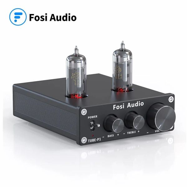 Управление FOSI Audio P1 Усилитель трубки Hifi Stereo Buffer Preamp Vacuum Valve Valve с управлением высоким басовым тоном для интеллектуального дома