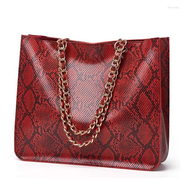 Umhängetaschen Musterkapazität Frauen Tasche Klassische Schlange Retro Designer Handtaschen lässig große Frauen Damen einfache Mode