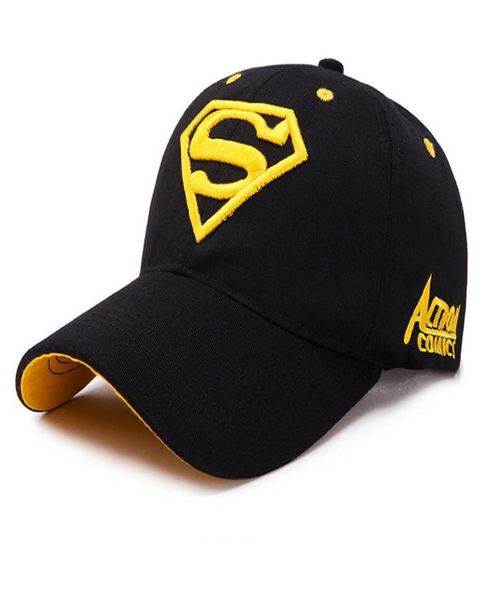 Versão sul -coreana da primavera e outono New Hat Hat Men and Women Casal Superman Baseball Cap Designer Fashion Golf Hat8202133