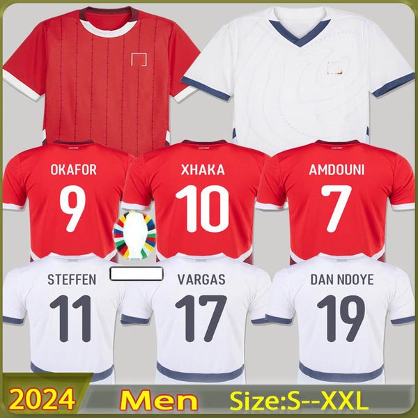 2024 Schweiz Neue Modelle mit hoher Nachfrage Fußballtrikots Home Red Suisse Shaqiri Akanji Freier Seferovic Inler Embolo Homaway Camisetas de Futbol