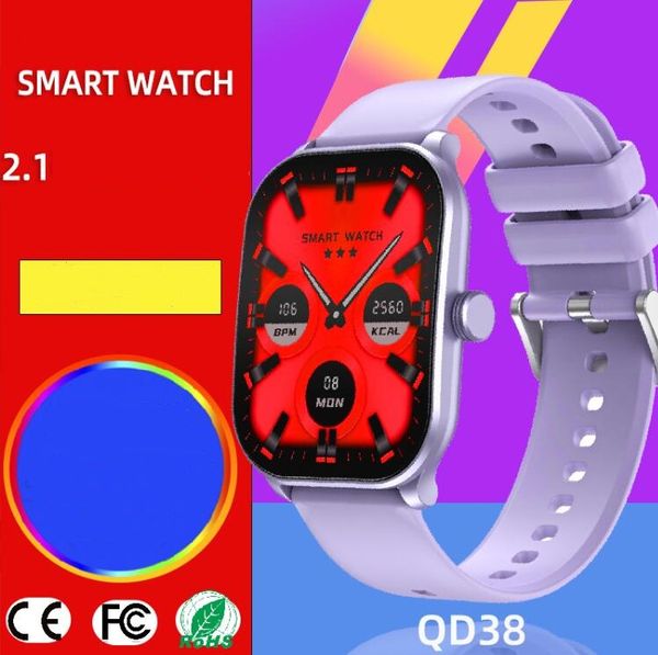 Orologio intelligente per uomini/donne con chiamata bluetooth e promemoria di messaggi, orologio per il fitness touch screen da 2,1 