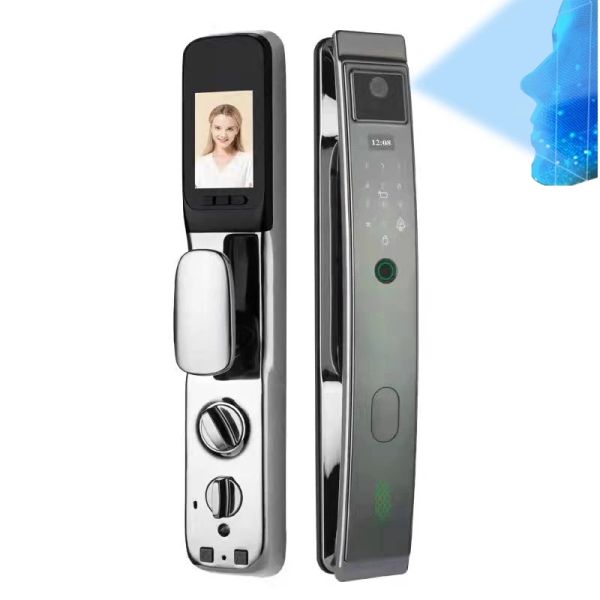 Steuerung von WiFi 3D -Gesichtserkennung Smart Electronic Door Lock Kamera Visuelle App -Telefon Fingerabdruck Passwort LCD -Tastatur Antitheft Lock