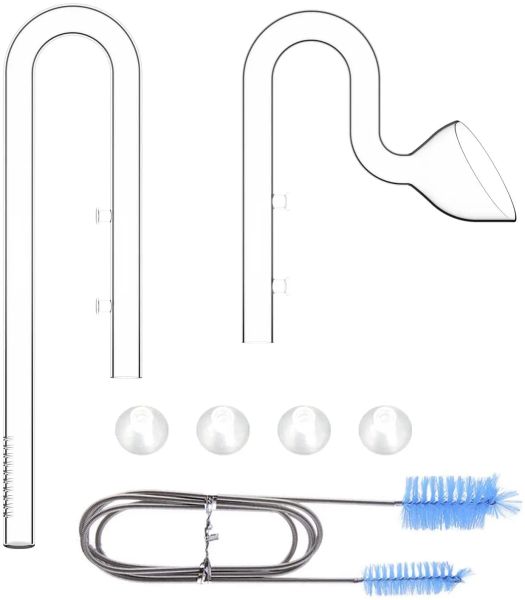 Aquecimento Kits de lírios de vidro aquário Kits de fluxo de superfície saída