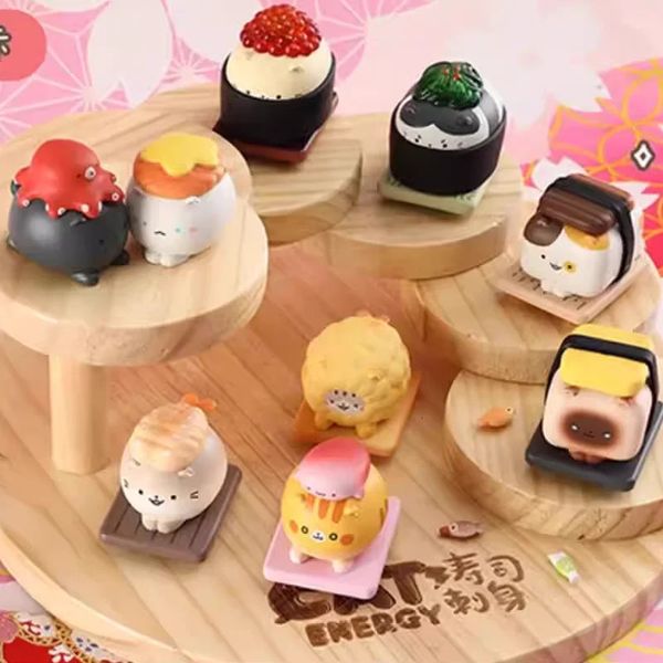 Cat Energy Japaner Oktopus Sushi Blind Box Toys Mystery Caja Ciega süße Kawaii Modelltisch Geschenk Überraschung Doll 240407