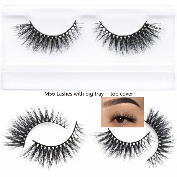 Kirpikler Wispy Kirpik 3D Mink False Kirpisi Maquillage Kanatlı Kirpikler Tam Şerit Doğal Uzun Zalim Free 240420