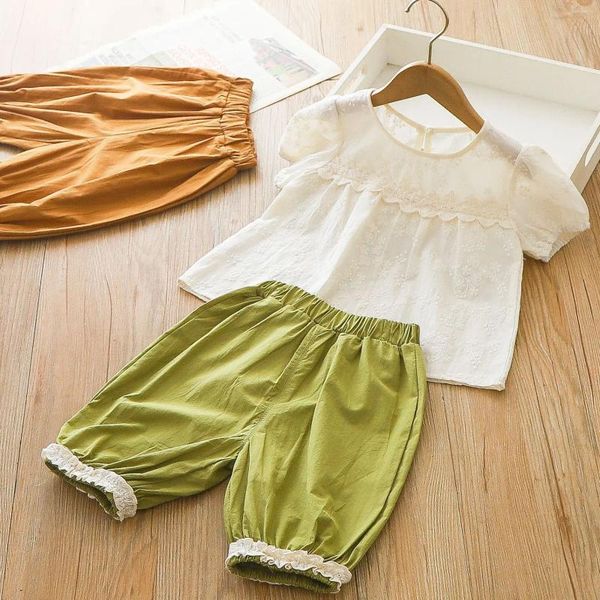 Kleidungssets Baby Girl Lace Doll Shirt Shorts zweiteilige Kinder