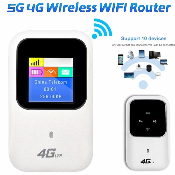 Roteadores 5G 4G WIRELE sem fio WiFi WiFi WiFi Adapticer Modem Dongle Router com SIM Card Slot Wi -Fi Repetidor de sinal Router Mobile Broadband