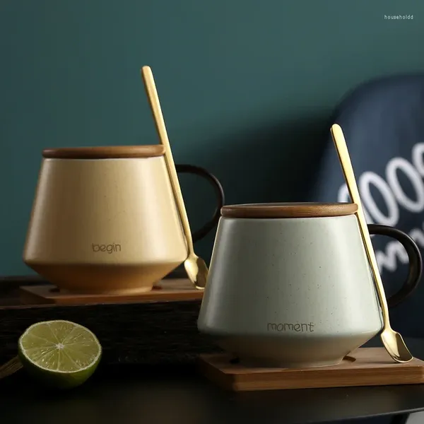 Mugs nordic ins ins ceramic mug coffee fired gift creative Advertising Spoon.