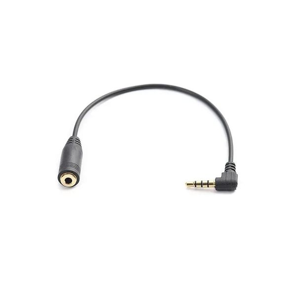 Goldbeschwerte 3,5-mm-Mobiltelefon-Kopfhöreradapter CTIA und OMTP Standard Black Universal Conversion Cable Elbow