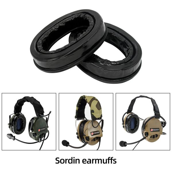 Acessórios para fone de ouvido táticos protetores Earpads de silicone compatíveis com MSA Sordin Earmuffs Electronic Shooting Fones de ouvido Copo de orelha de esponja